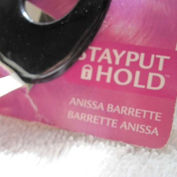 Goody Anissa Plastic Stay Put Slideproof Secure Fit Hold Ring Bow Hair Barrette - Picture 6 of 16